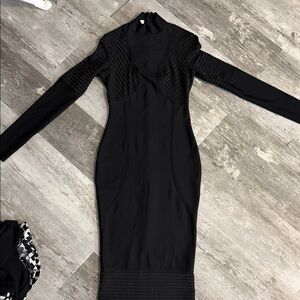 Chic Black Long Sleeve Dress